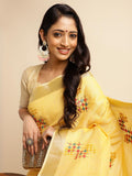 Ethnic Motifs Zari Woven Design Banarasi Saree