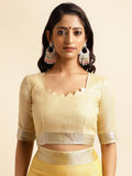 Ethnic Motifs Zari Woven Design Banarasi Saree