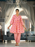 Varanga Women Pink Cotton Floral Printed Co-Ords