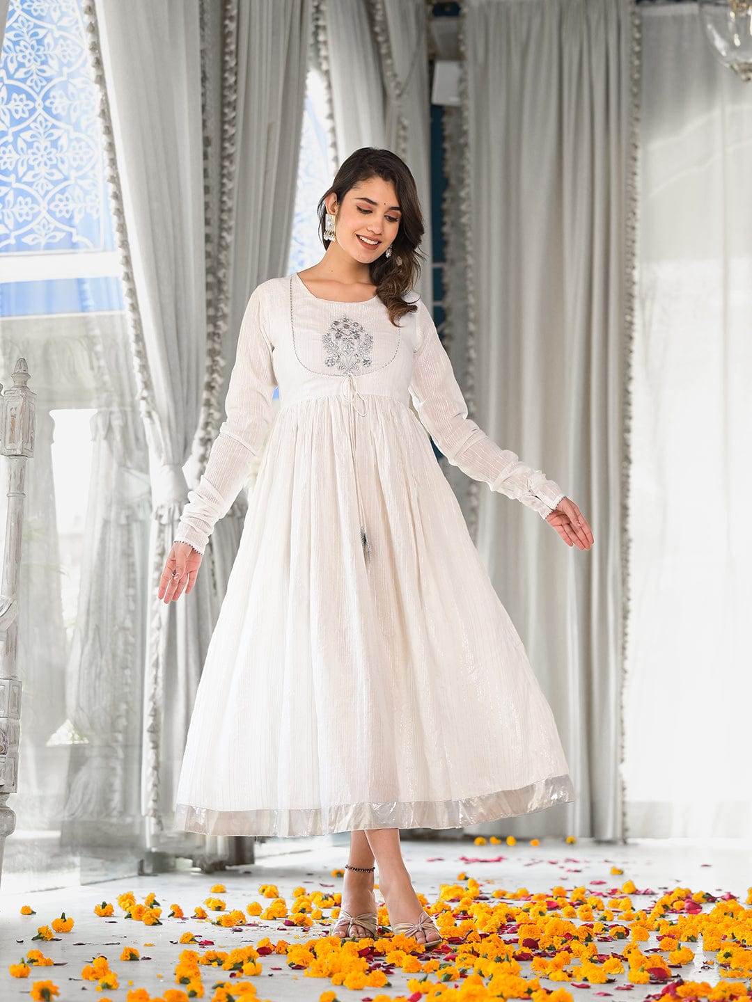 White Churidar Long Suit White Churidar Suit Dress White Salwar