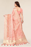 Ethnic Motifs Zari Woven Design Banarasi Saree