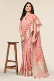Ethnic Motifs Zari Woven Design Banarasi Saree