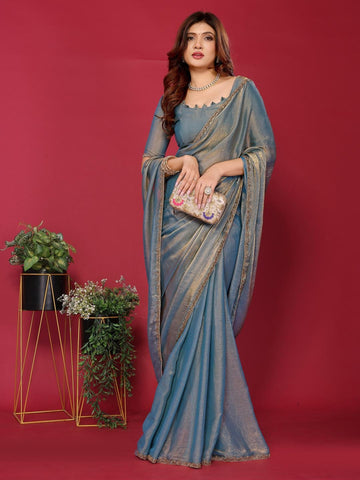 Ethnic Motifs Zari Woven Design Banarasi Saree