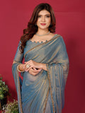 Ethnic Motifs Zari Woven Design Banarasi Saree