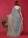 Ethnic Motifs Zari Woven Design Banarasi Saree