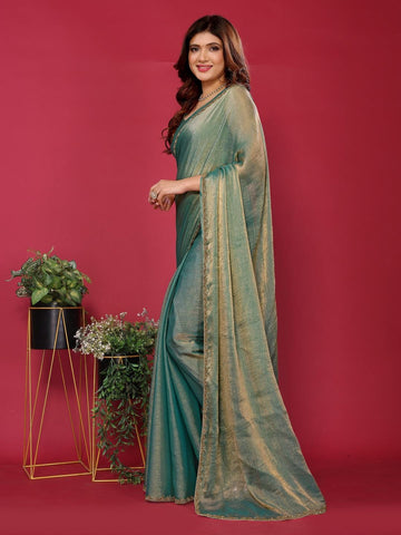 Ethnic Motifs Zari Woven Design Banarasi Saree