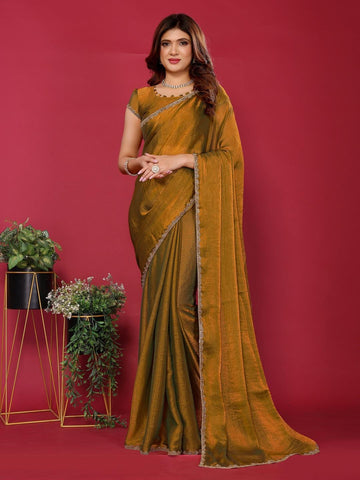 Ethnic Motifs Zari Woven Design Banarasi Saree