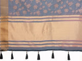 Ethnic Motifs Zari Woven Design Banarasi Saree