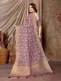 Ethnic Motifs Zari Woven Design Banarasi Saree