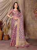Ethnic Motifs Zari Woven Design Banarasi Saree