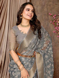 Ethnic Motifs Zari Woven Design Banarasi Saree