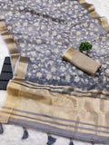 Ethnic Motifs Zari Woven Design Banarasi Saree