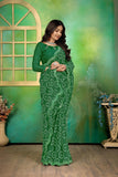 Ethnic Motifs Zari Woven Design Banarasi Saree