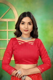 Ethnic Motifs Zari Woven Design Banarasi Saree