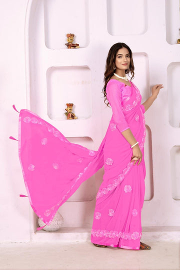 Ethnic Motifs Zari Woven Design Banarasi Saree