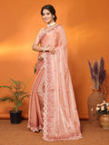 Ethnic Motifs Zari Woven Design Banarasi Saree