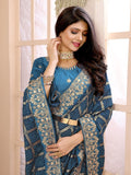 Ethnic Motifs Zari Woven Design Banarasi Saree