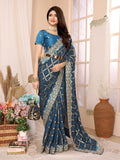 Ethnic Motifs Zari Woven Design Banarasi Saree