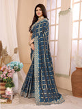 Ethnic Motifs Zari Woven Design Banarasi Saree