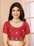 Ethnic Motifs Zari Woven Design Banarasi Saree