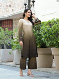 Varanga Women Ombre Olive A-Line Kurta Set