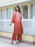 Varanga Women Ombre Coral A-Line Kurta Set