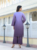 Varanga Women Ombre Purple A-Line Kurta Set