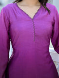 Varanga Women Ombre Magenta A-Line Kurta Set