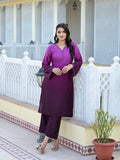 Varanga Women Ombre Magenta A-Line Kurta Set