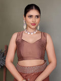 Ethnic Motifs Zari Woven Design Banarasi Saree