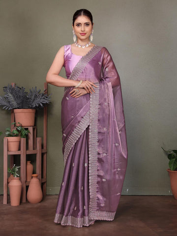 Ethnic Motifs Zari Woven Design Banarasi Saree