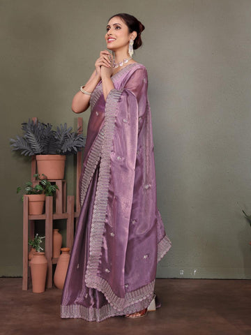 Ethnic Motifs Zari Woven Design Banarasi Saree