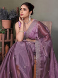 Ethnic Motifs Zari Woven Design Banarasi Saree