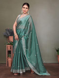 Ethnic Motifs Zari Woven Design Banarasi Saree