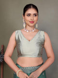 Ethnic Motifs Zari Woven Design Banarasi Saree