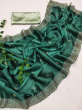 Ethnic Motifs Zari Woven Design Banarasi Saree
