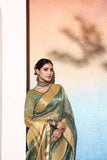 Ethnic Motifs Zari Woven Design Banarasi Saree