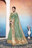 Ethnic Motifs Zari Woven Design Banarasi Saree