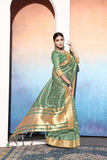 Ethnic Motifs Zari Woven Design Banarasi Saree