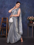 Ethnic Motifs Zari Woven Design Banarasi Saree