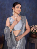 Ethnic Motifs Zari Woven Design Banarasi Saree