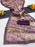 Ethnic Motifs Zari Woven Design Banarasi Saree