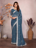 Ethnic Motifs Zari Woven Design Banarasi Saree