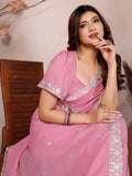 Ethnic Motifs Zari Woven Design Banarasi Saree