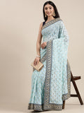 Ethnic Motifs Zari Woven Design Banarasi Saree