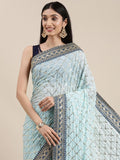Ethnic Motifs Zari Woven Design Banarasi Saree
