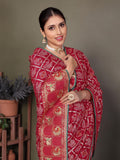 Ethnic Motifs Zari Woven Design Banarasi Saree