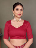 Ethnic Motifs Zari Woven Design Banarasi Saree