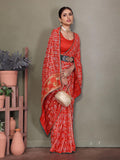 Ethnic Motifs Zari Woven Design Banarasi Saree