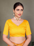 Ethnic Motifs Zari Woven Design Banarasi Saree